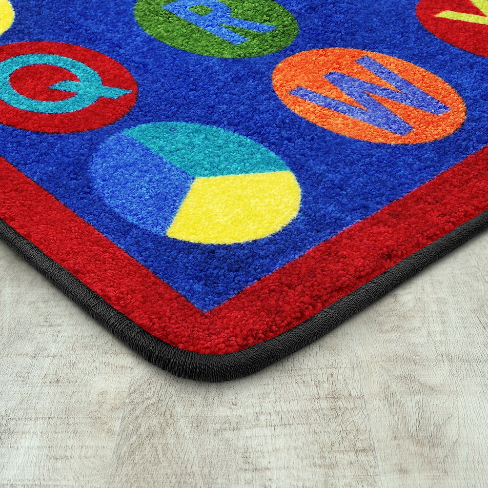 Kid Essentials Alpha-Dots 5'4" x 7'8" Area Rug in Color Multi. Picture 2