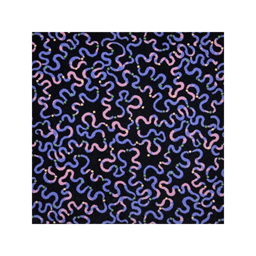 Kaleidoscope Serpentine 10'9" x 13'2" Area Rug in Color Purple. Picture 1