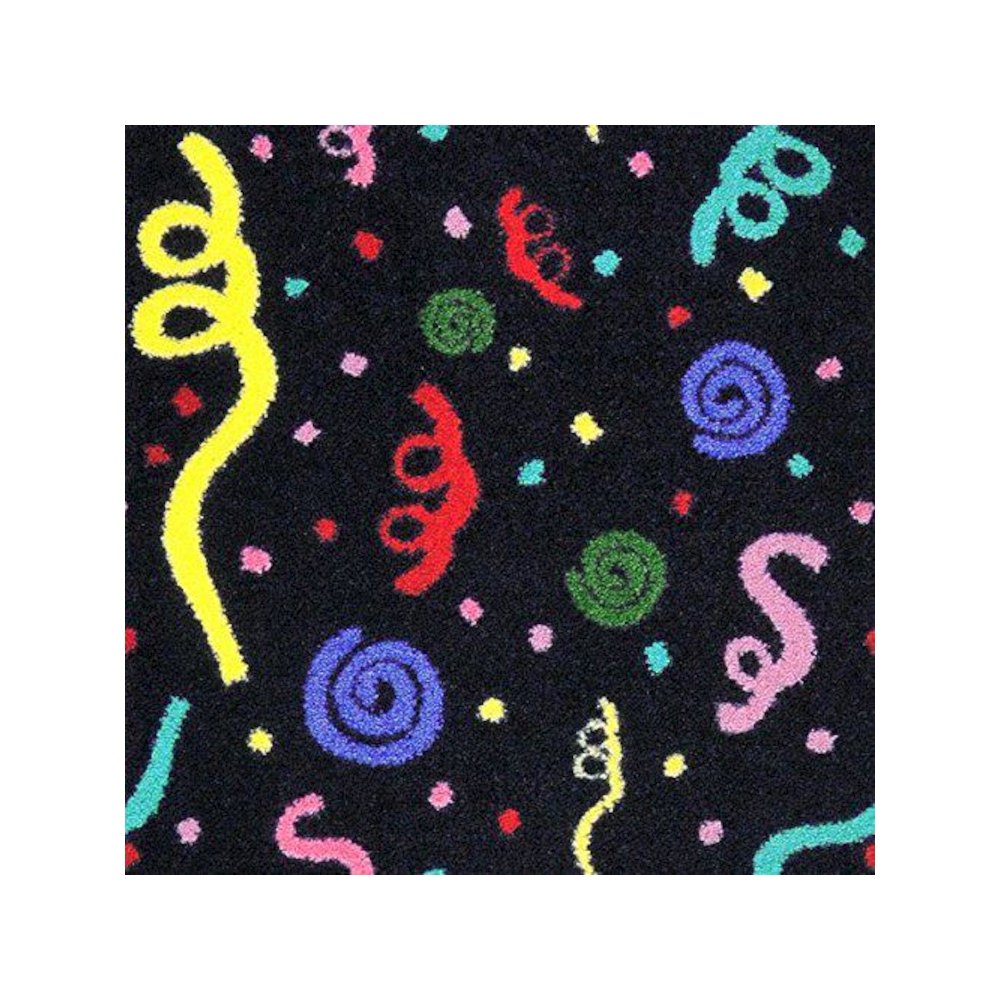 Kaleidoscope Swirled 10'9" x 13'2" Area Rug in Color Multi. Picture 1
