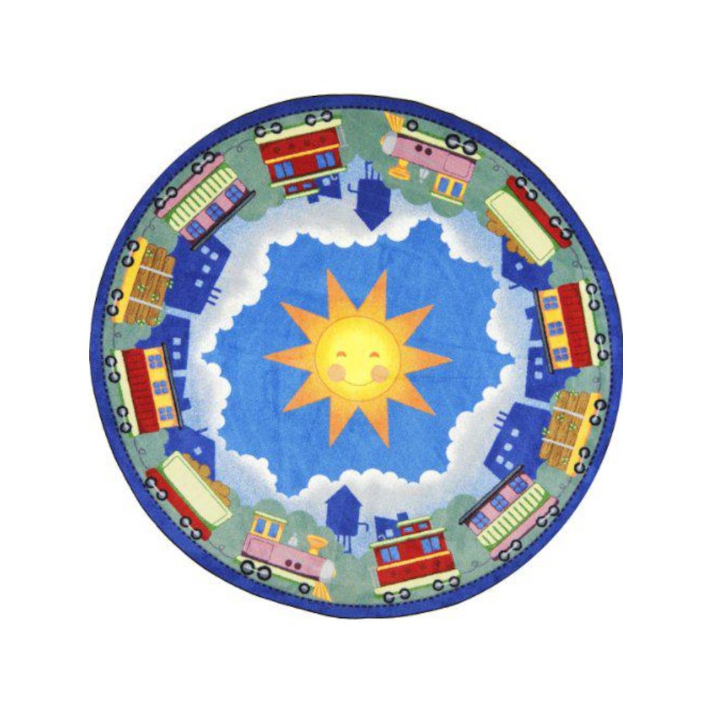 Kid Essentials In Training 3'10" x 5'4" Oval Area Rug in Color Multi. Picture 1