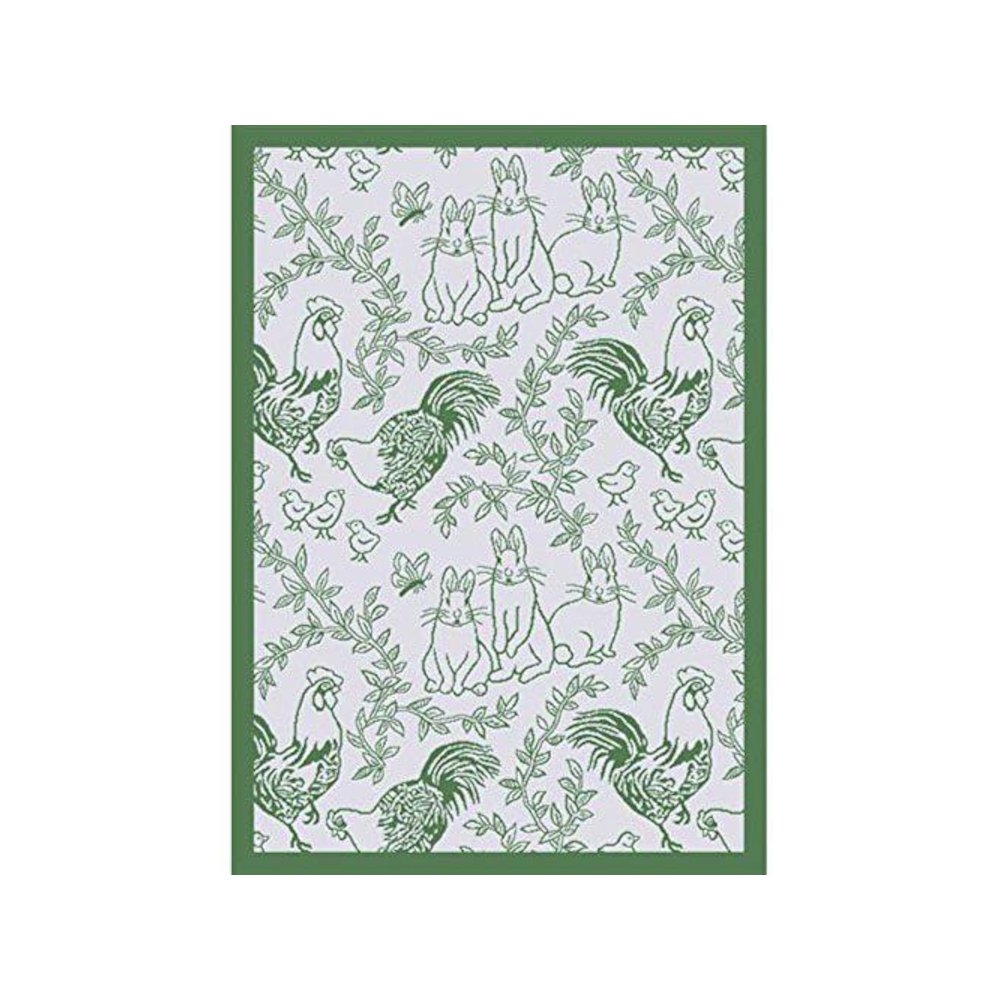 Kaleidoscope Feathers & Fur 3'10" x 5'4" Area Rug in Color Green. Picture 1