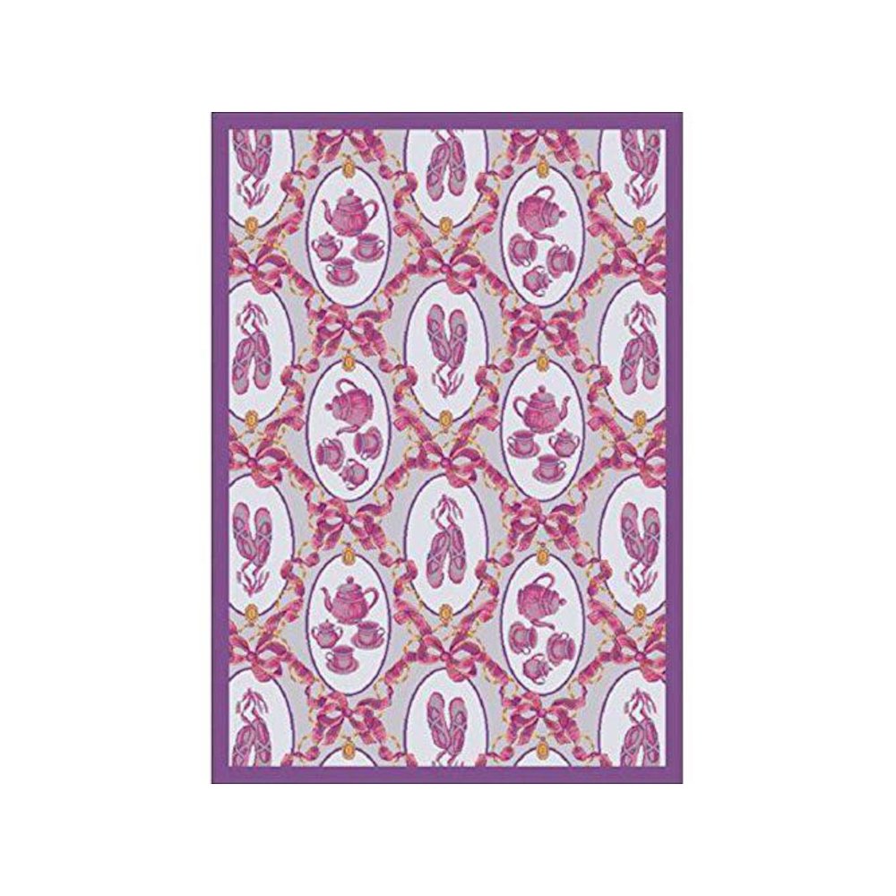 Kaleidoscope Ribbons and Bows 3'10" x 5'4" Area Rug in Color Taupe. Picture 1
