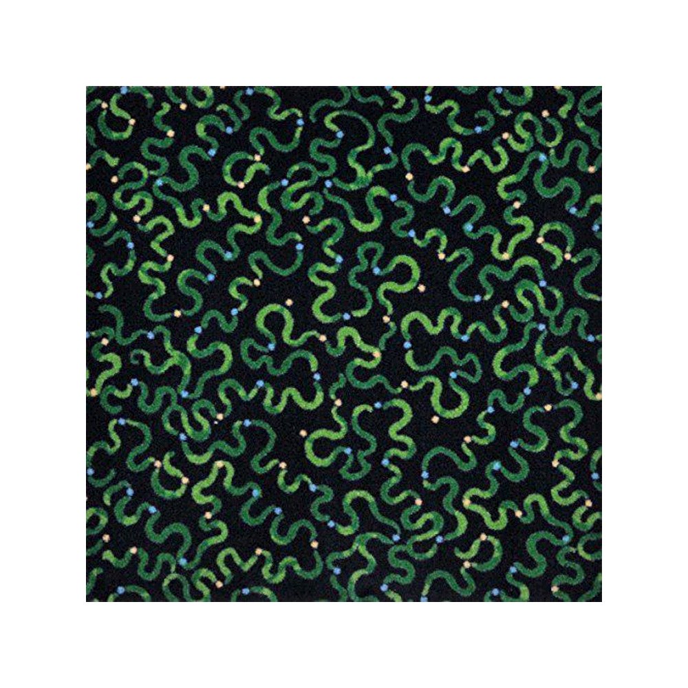 Kaleidoscope Serpentine 3'10" x 5'4" Area Rug in Color Green. Picture 1