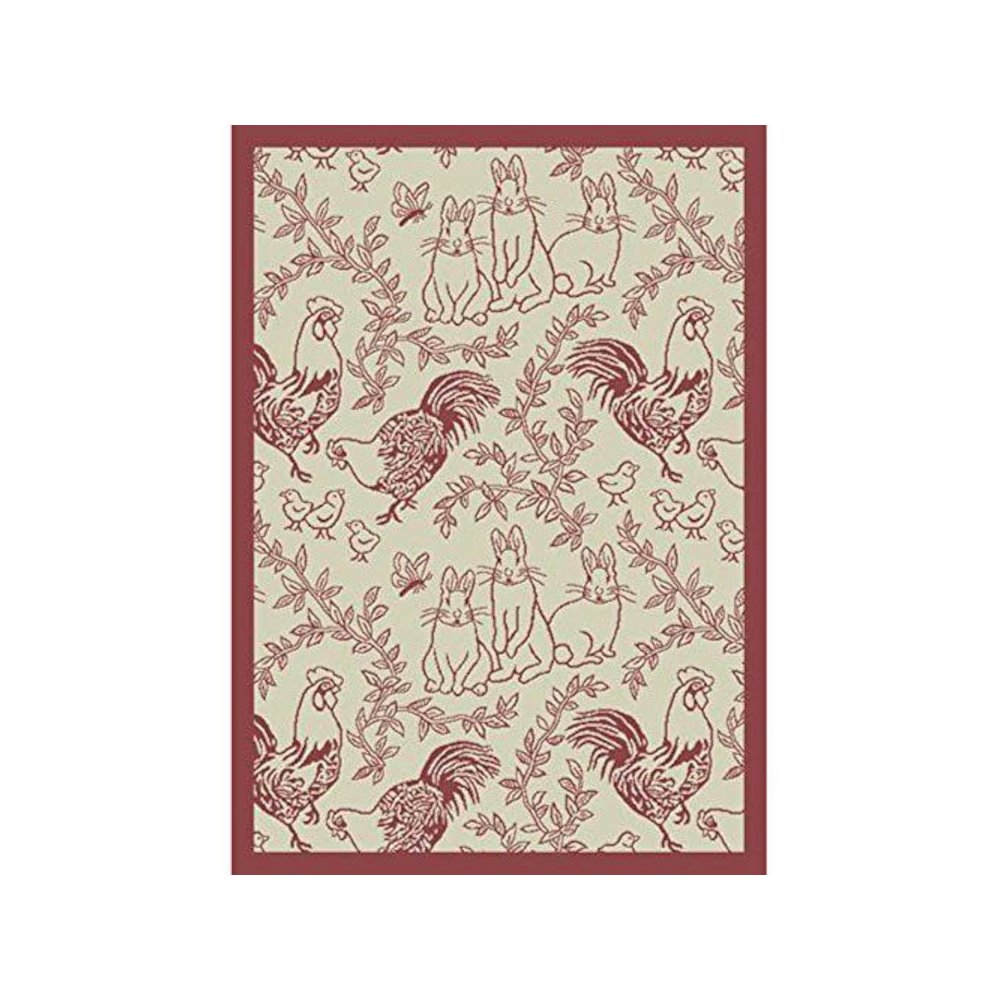 Kaleidoscope Feathers & Fur 5'4" x 7'8" Area Rug in Color Rose. Picture 1