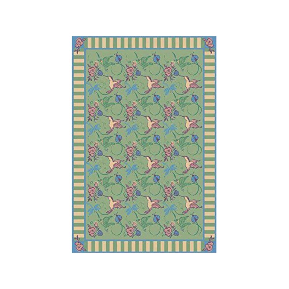 Kaleidoscope Flights of Fantasy 5'4" x 7'8" Area Rug in Color Green. Picture 1