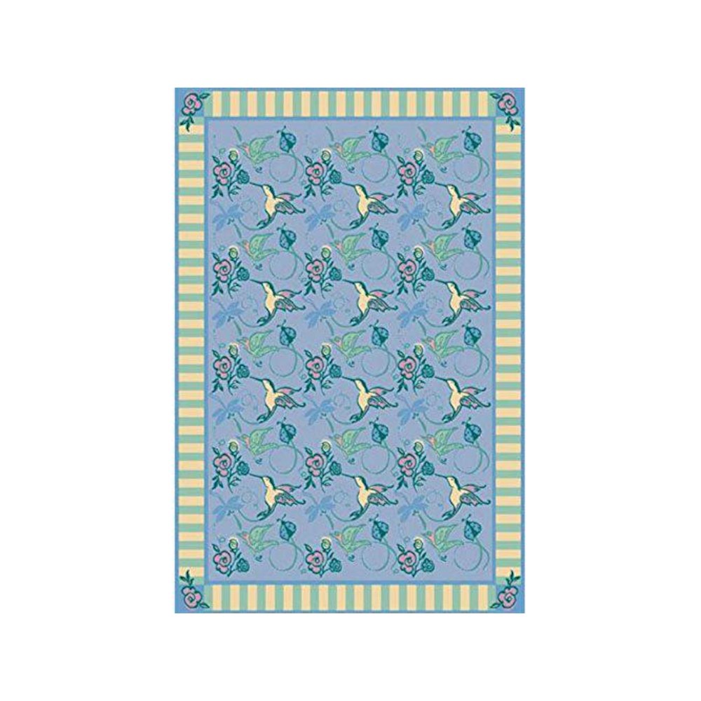 Kaleidoscope Flights of Fantasy 5'4" x 7'8" Area Rug in Color Blue. Picture 1
