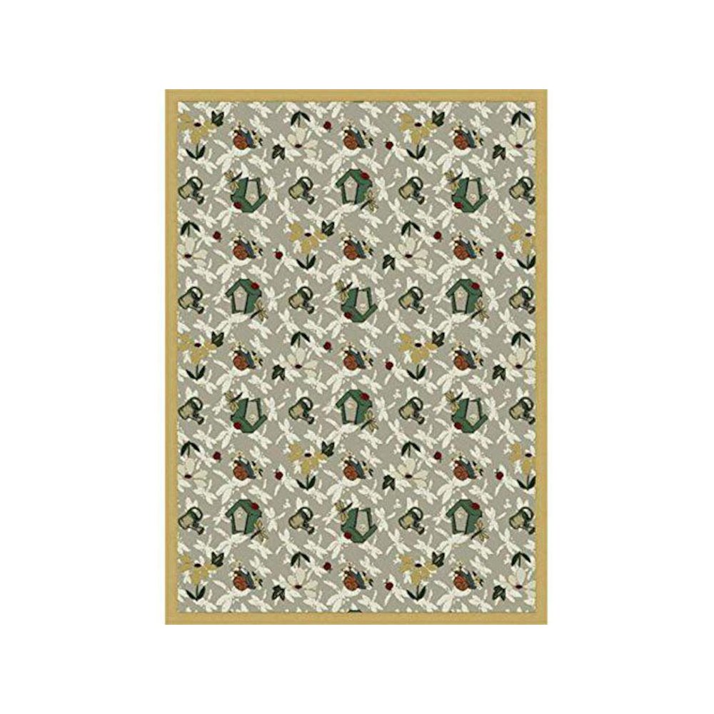 Kaleidoscope Flower Garden 5'4" x 7'8" Area Rug in Color Taupe. Picture 1