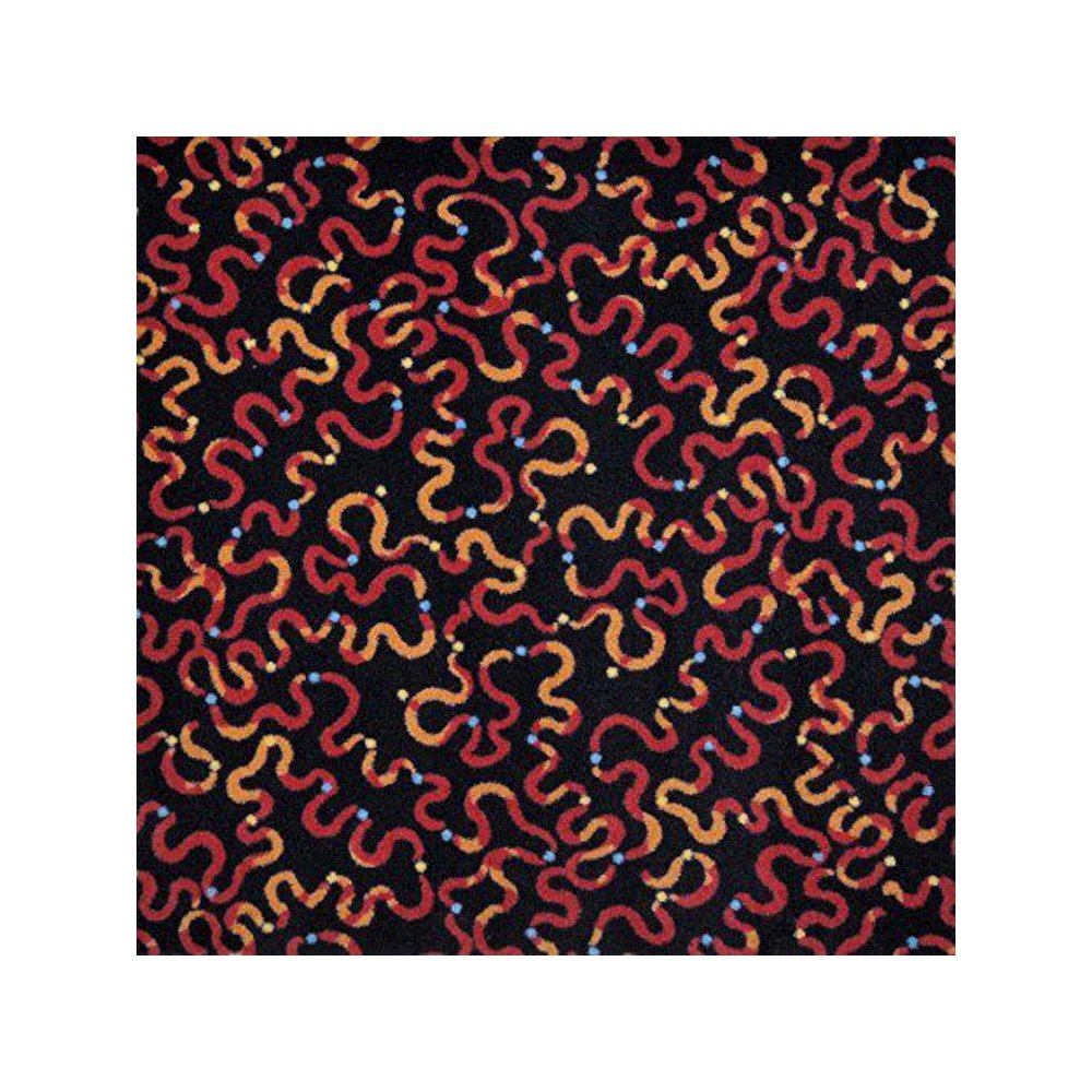 Kaleidoscope Serpentine 5'4" x 7'8" Area Rug in Color Red. Picture 1
