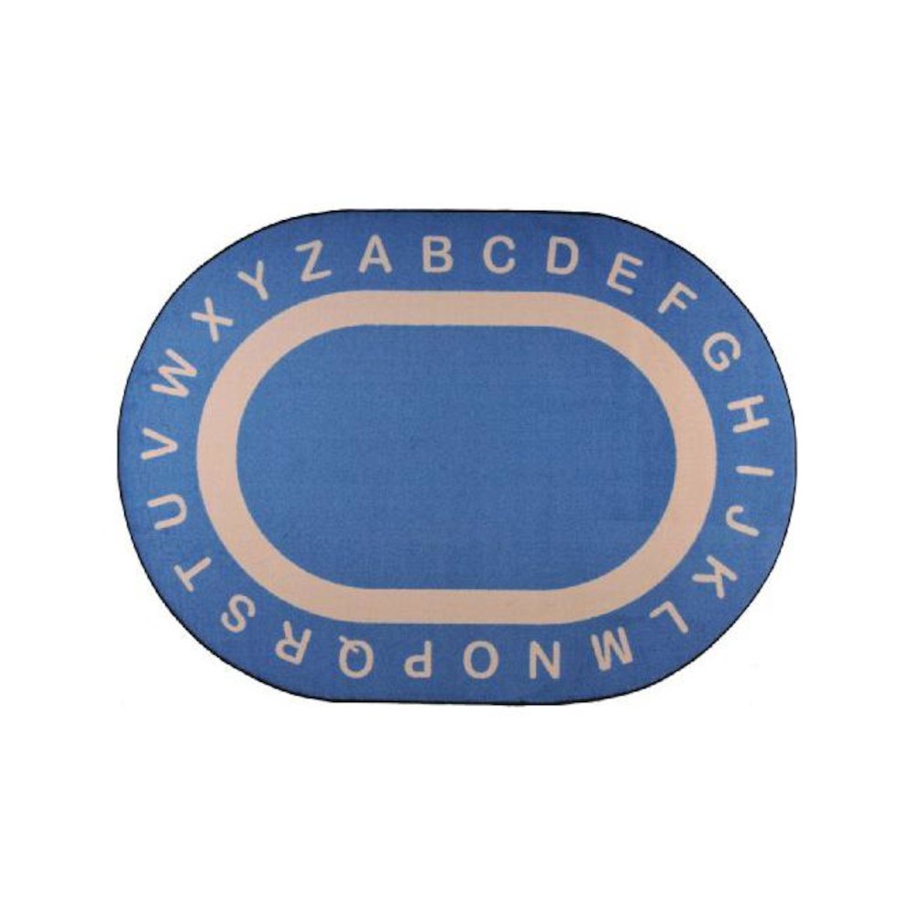 Kid Essentials Endless Alphabet 5'4" x 7'8" Area Rug in Color Seaside. Picture 1