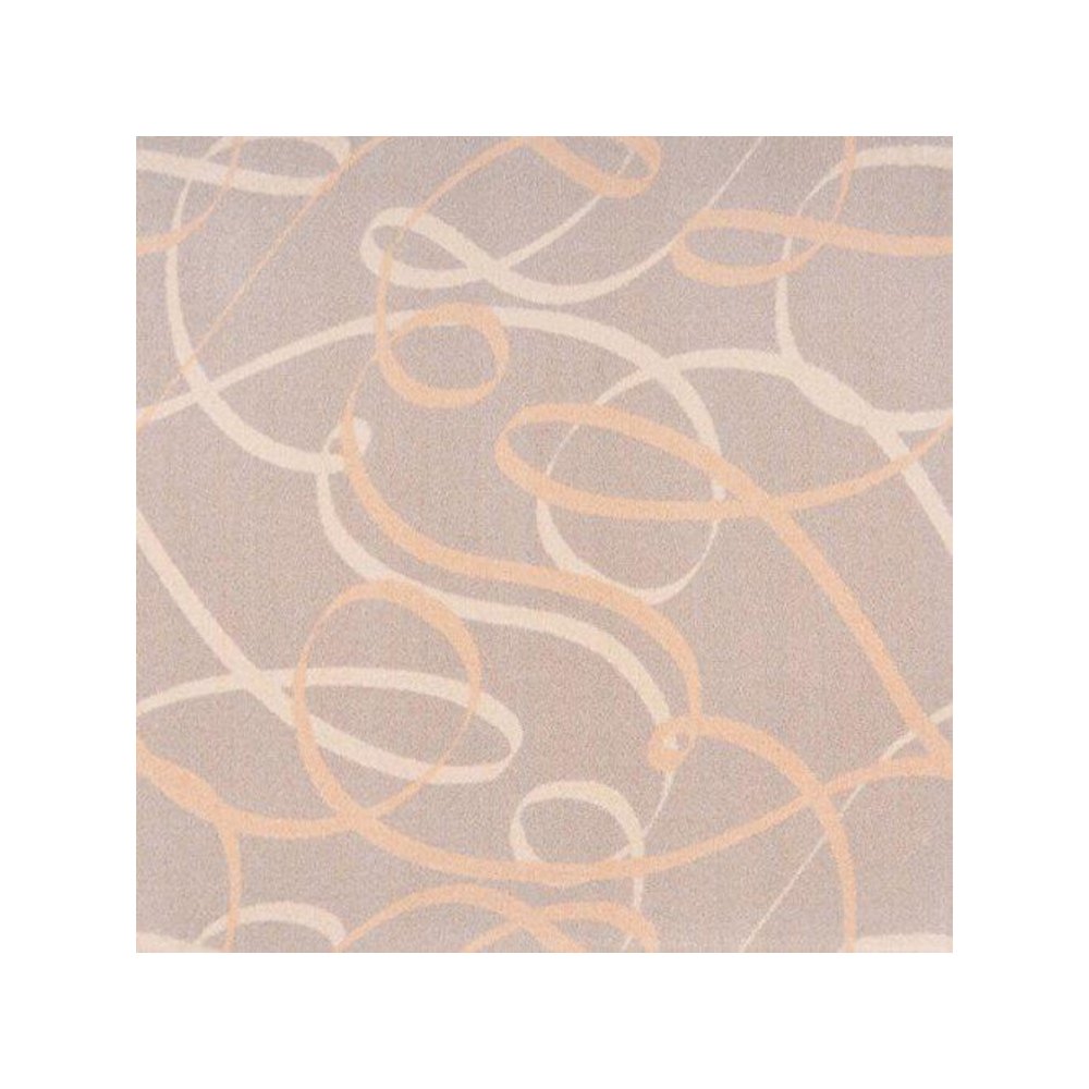 Playful Patterns Ribbons 5'4" x 7'8" Area Rug in Color Beige. Picture 1