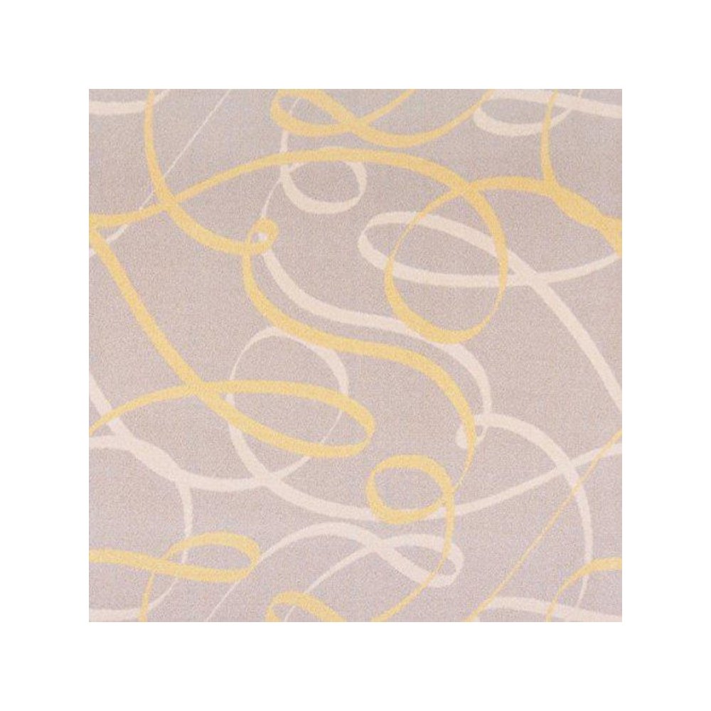 Playful Patterns Ribbons 5'4" x 7'8" Area Rug in Color Yellow. Picture 1
