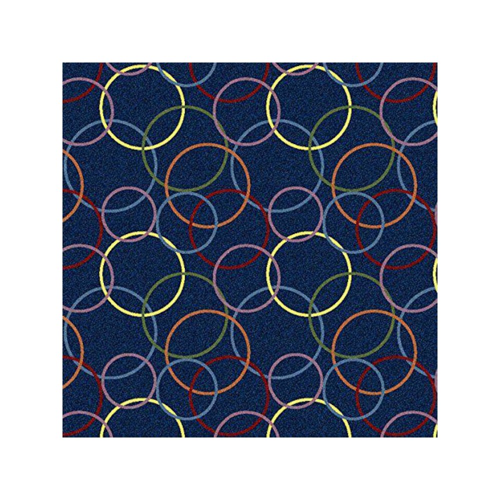 Playful Patterns Ringing 5'4" x 7'8" Area Rug in Color Multi. Picture 1
