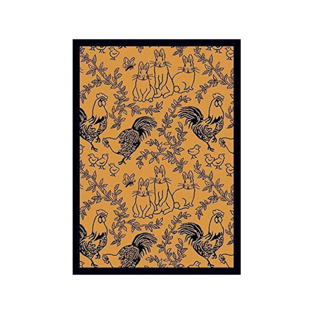 Kaleidoscope Feathers & Fur 7'8" x 10'9" Area Rug in Color Navy. Picture 1