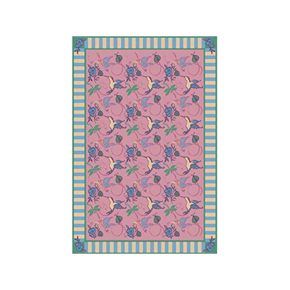 Kaleidoscope Flights of Fantasy 7'8" x 10'9" Area Rug in Color Rose. Picture 1