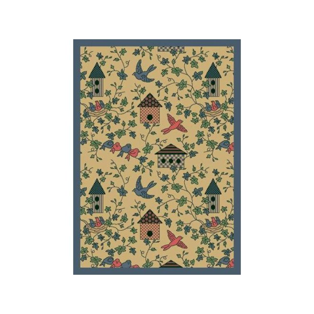 Kaleidoscope Sweet Tweet 7'8" x 10'9" Area Rug in Color Gold. Picture 1