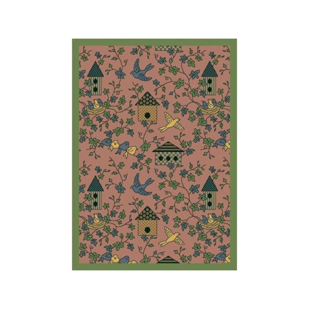 Kaleidoscope Sweet Tweet 7'8" x 10'9" Area Rug in Color Rose. Picture 1