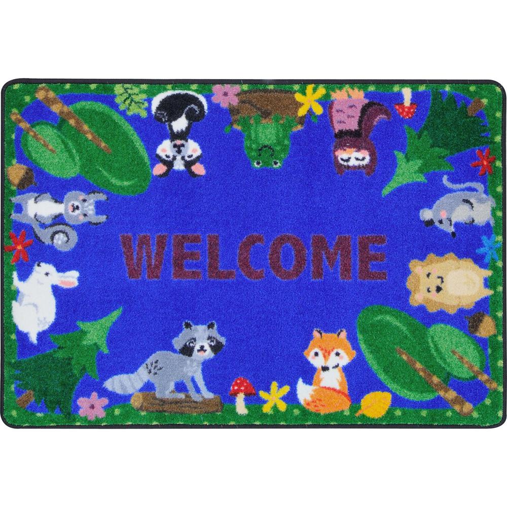 Kid Essentials Animals Among Us 2'8" x 3'10" Area Rug in Color Multi. Picture 1