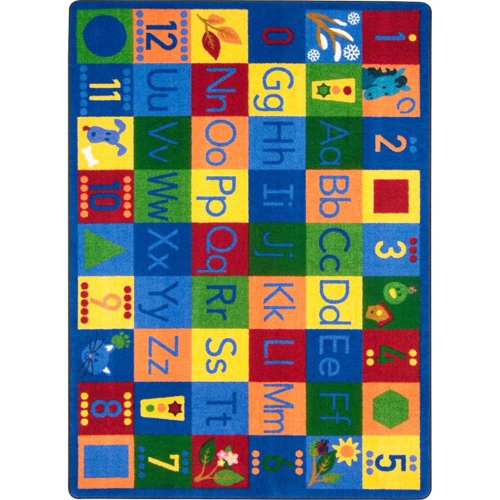 Kid Essentials Around the Block II 5'4" x 7'8" Area Rug in Color Multi. Picture 1