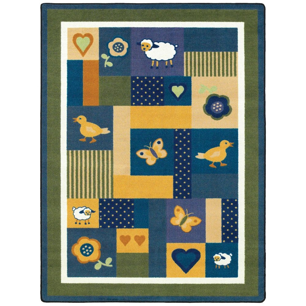 Kid Essentials Baby Love 3'10" x 5'4" Area Rug in Color Bold. Picture 1
