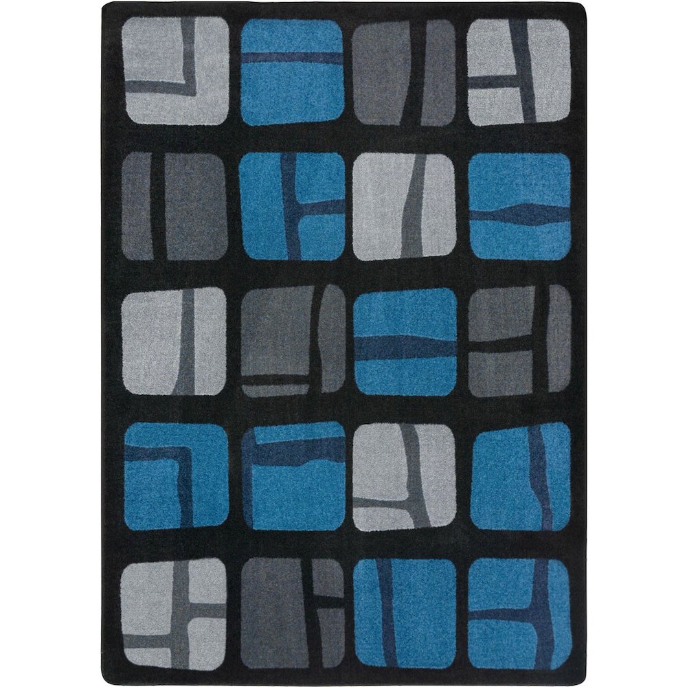 Kid Essentials BioBlocks 5'4" x 7'8" Area Rug in Color Marine. Picture 1