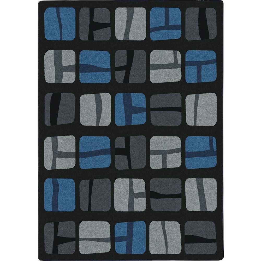 Kid Essentials BioBlocks 7'8" x 10'9" Area Rug in Color Marine. Picture 1