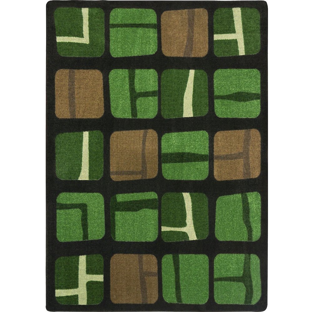 Kid Essentials BioBlocks 5'4" x 7'8" Area Rug in Color Meadow. Picture 1