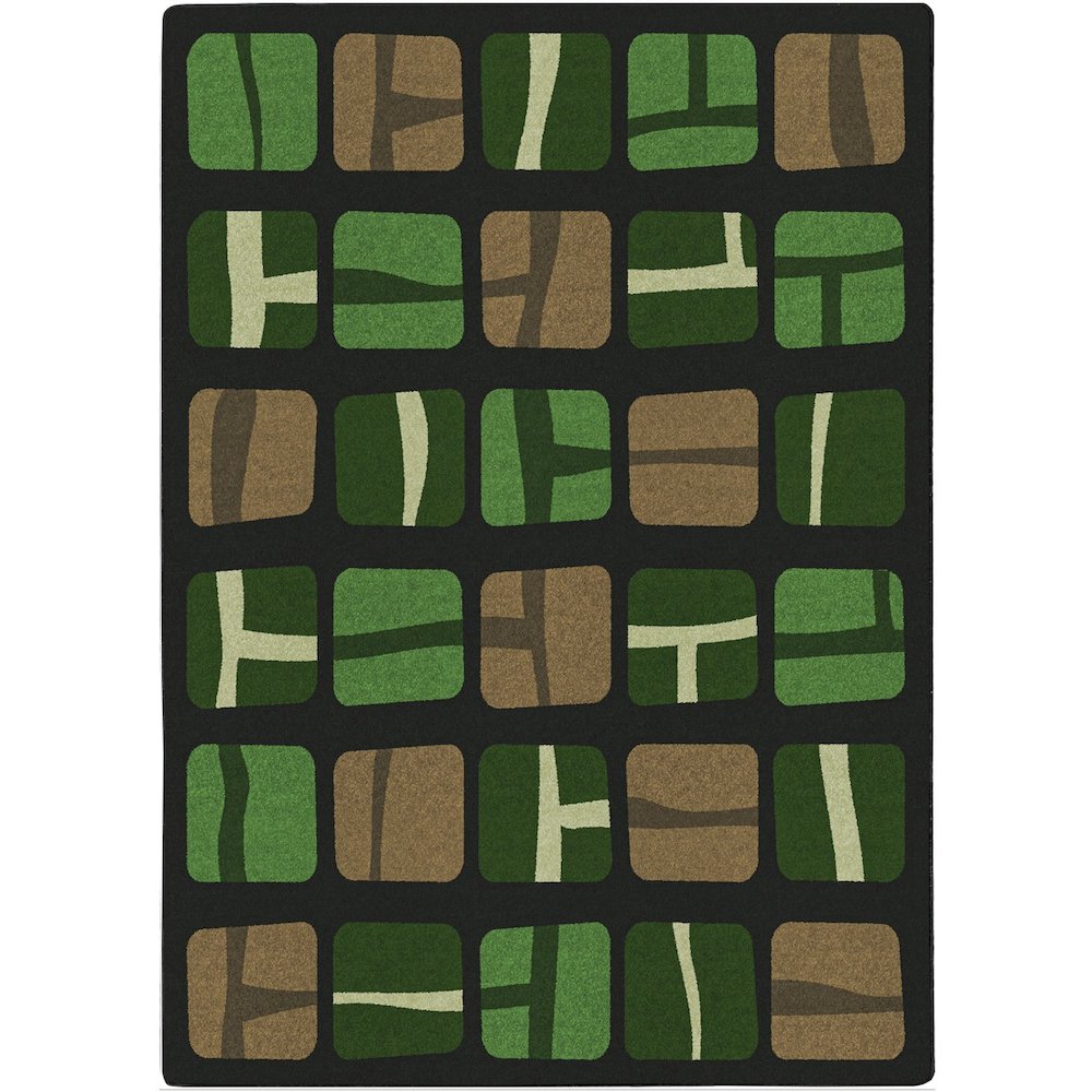 Kid Essentials BioBlocks 7'8" x 10'9" Area Rug in Color Meadow. Picture 1