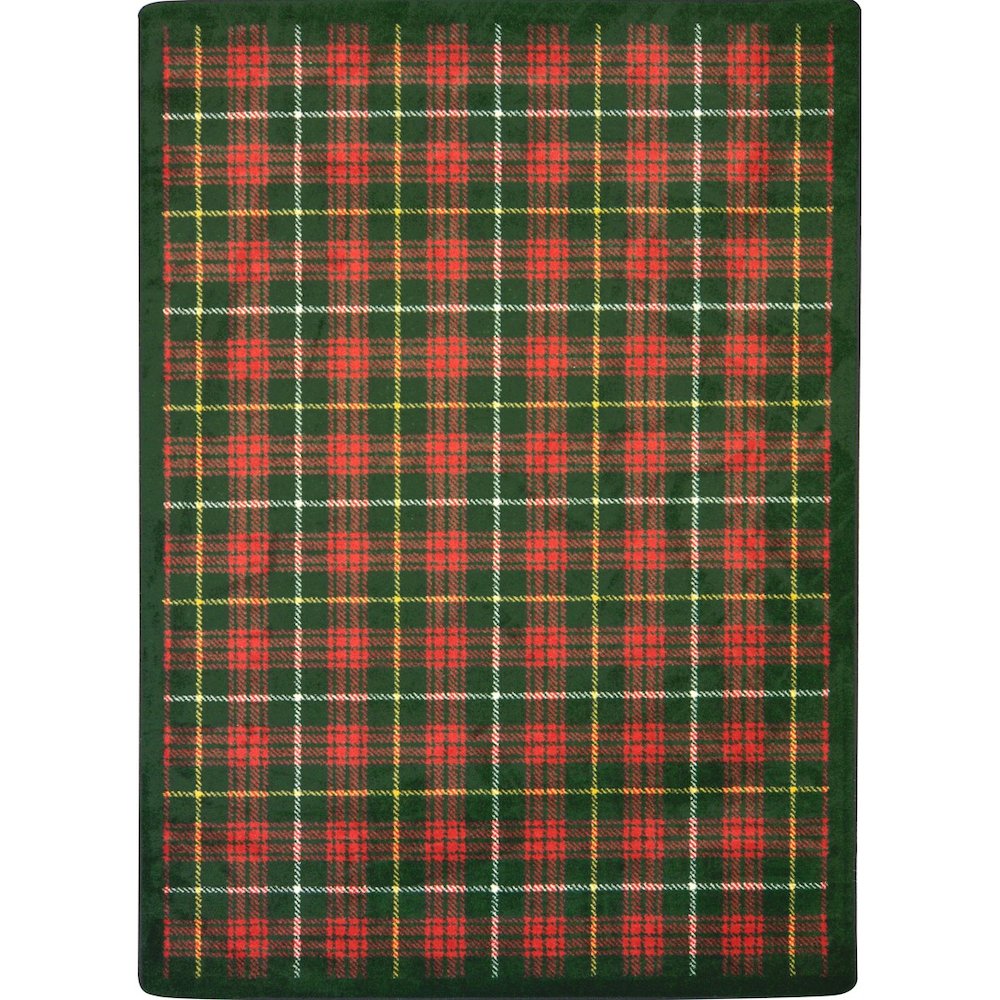Kaleidoscope Bit O' Scotch 3'10" x 5'4" Area Rug in Color Tartan Green. Picture 1