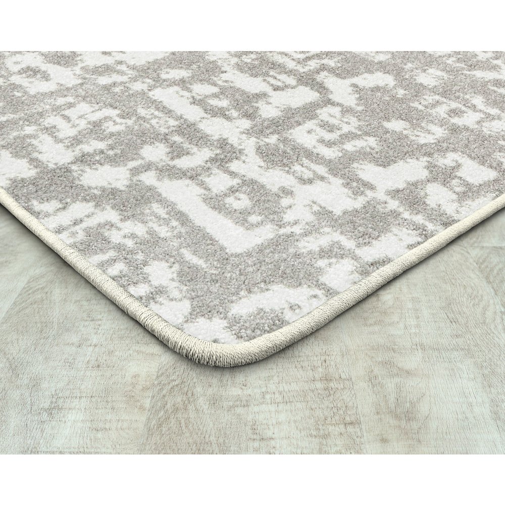 WorkSpace Block Print 3'10" x 5'4" Area Rug in Color Dove. Picture 2