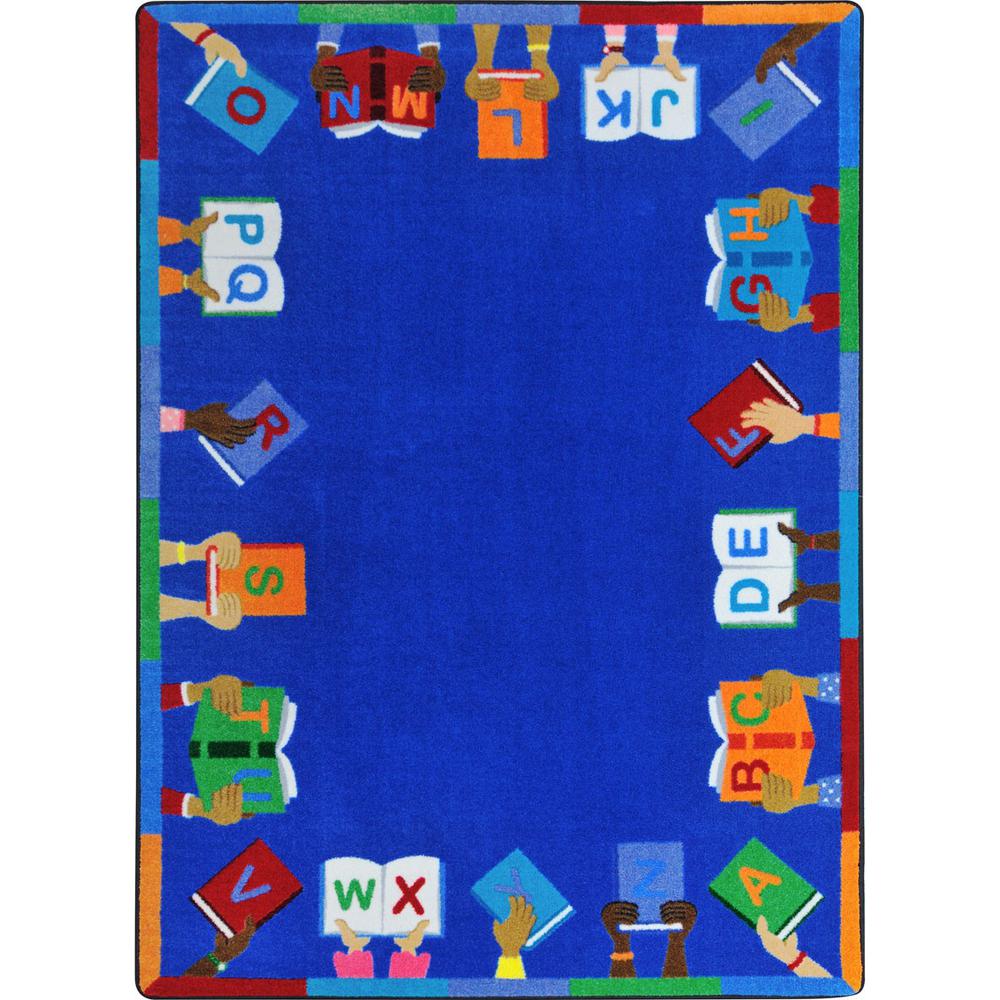 Kid Essentials Books Are Handy 5'4" x 7'8" Area Rug in Color Multi. Picture 1
