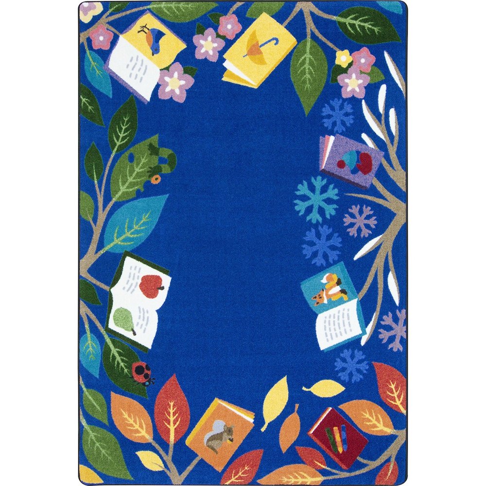 Kid Essentials Books for All Seasons 5'4" x 7'8" Area Rug in Color Multi. Picture 1