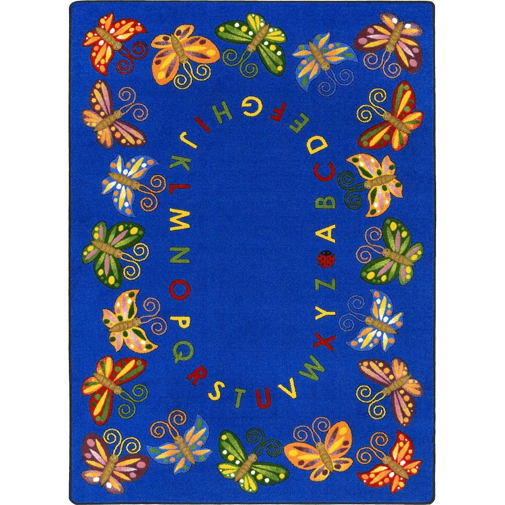 Kid Essentials Butterfly Delight 5'4" x 7'8" Area Rug in Color Multi. Picture 1