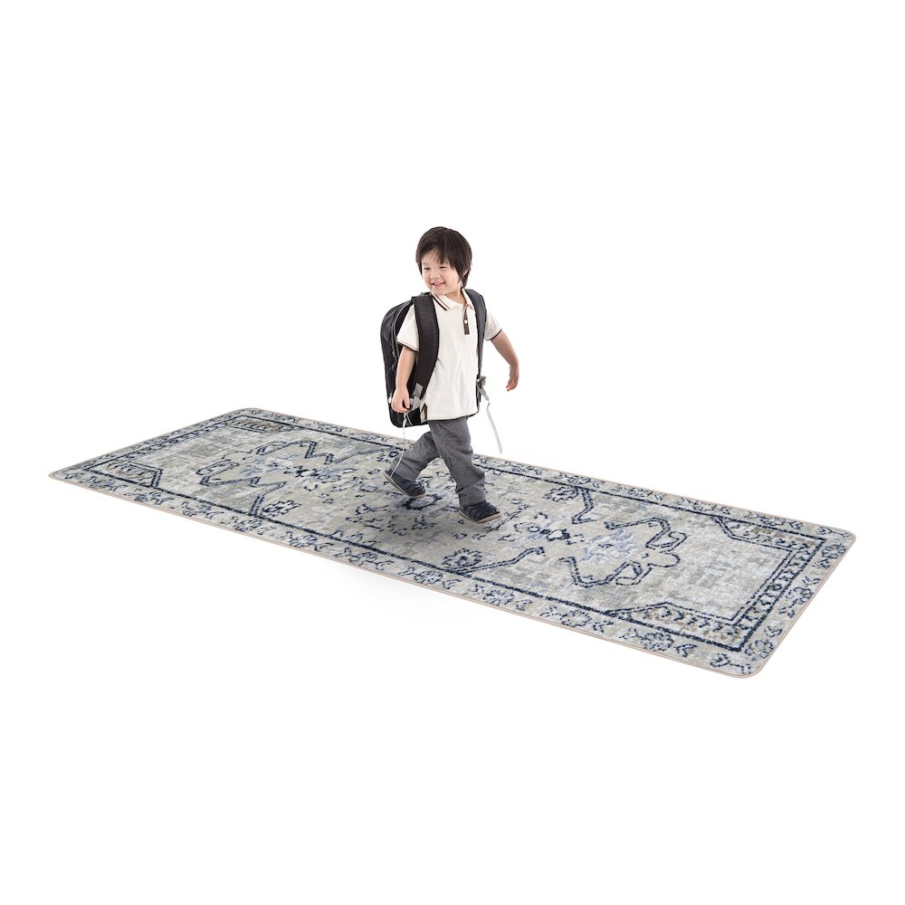 Canyon Tapestry 2'1" x 7'8" Runner Area Rug in Color Sandstone. Picture 3