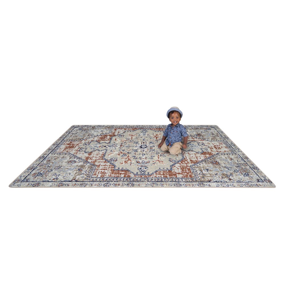 Canyon Tapestry 3'10" x 5'4" Area Rug in Color Terracotta. Picture 4