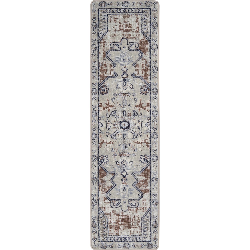 Canyon Tapestry 2'1" x 7'8" Runner Area Rug in Color Terracotta. Picture 1