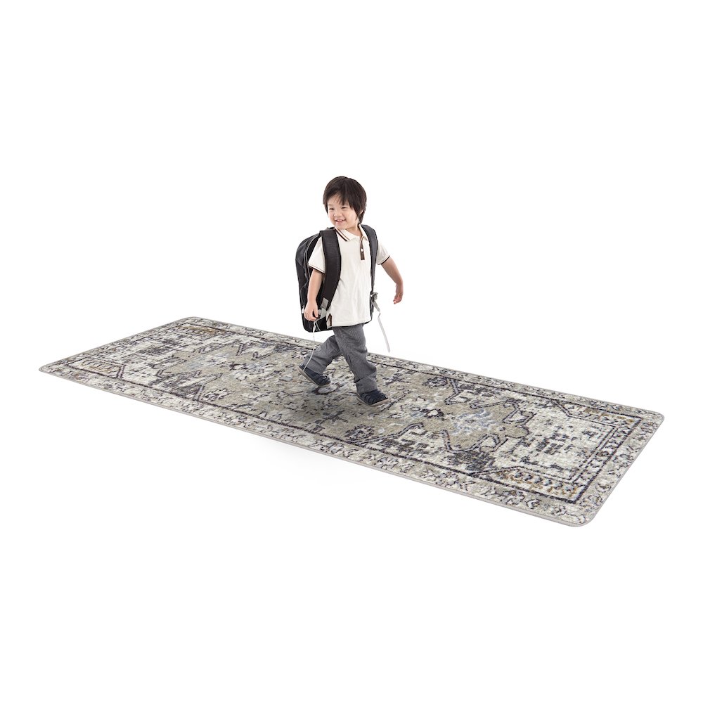 Canyon Tapestry 2'1" x 7'8" Runner Area Rug in Color Twilight. Picture 3
