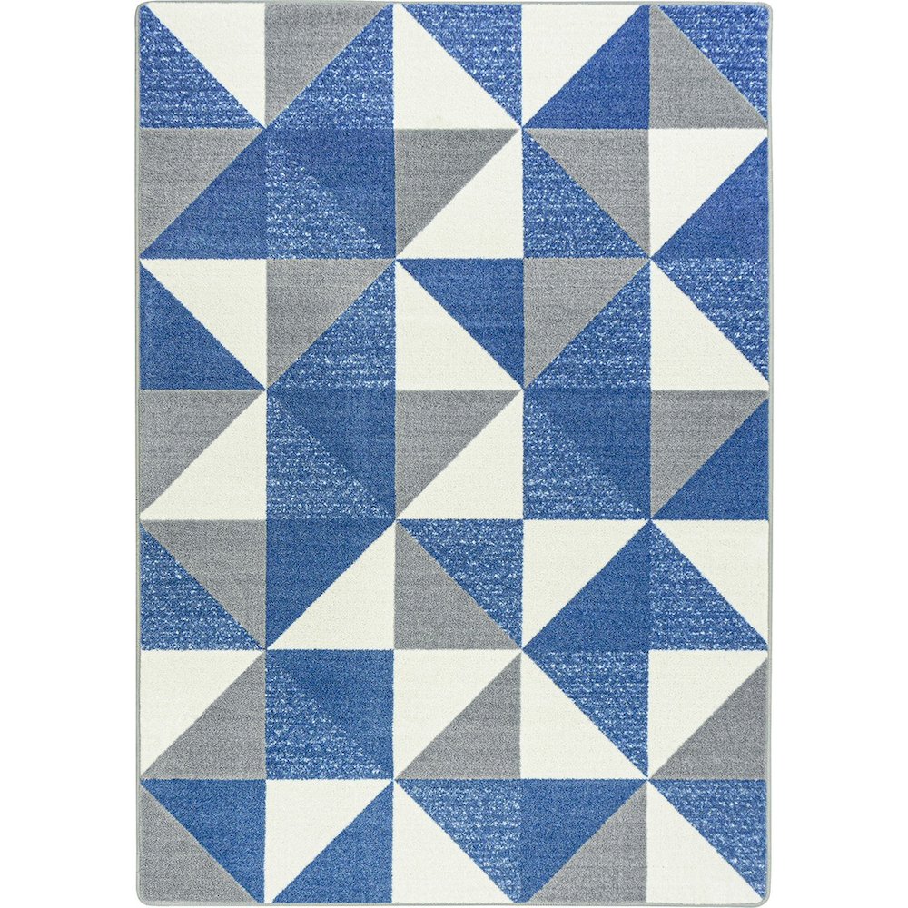 Claremont Kids Cartwheel 3'10" x 5'4" Area Rug in Color Blue Skies. Picture 1