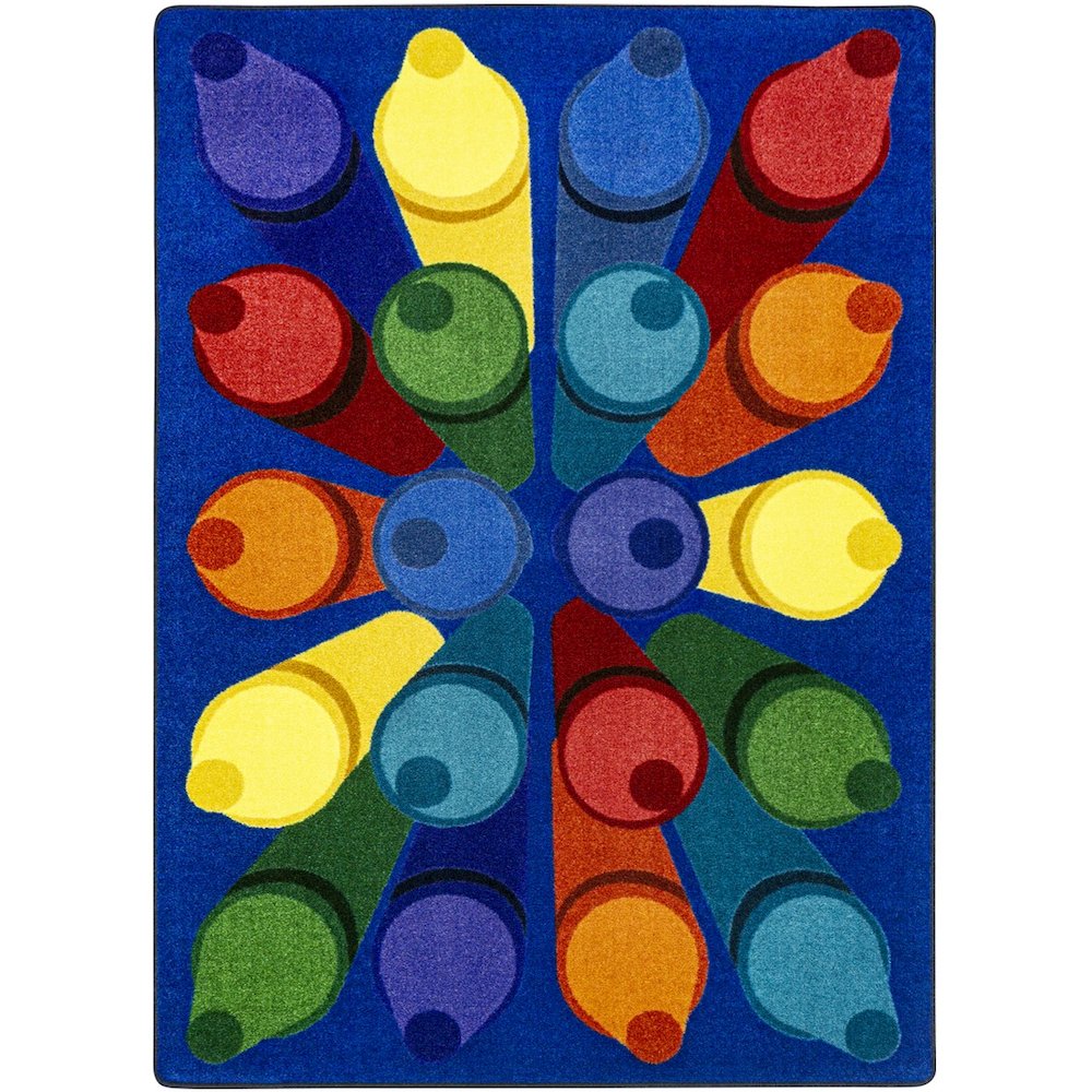 Kid Essentials Colorific 5'4" x 7'8" Area Rug in Color Multi. Picture 1