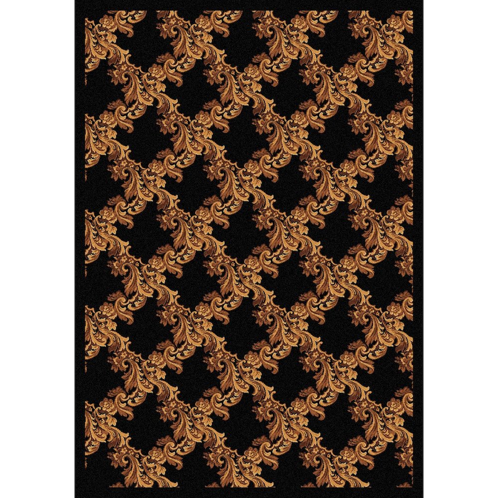 Any Day Matinee Corinth 3'10" x 5'4" Area Rug in Color Black. Picture 1