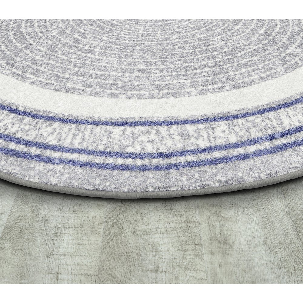 Cozy Corner 3'10" x 5'4" Oval Area Rug in Color Light Blue. Picture 2