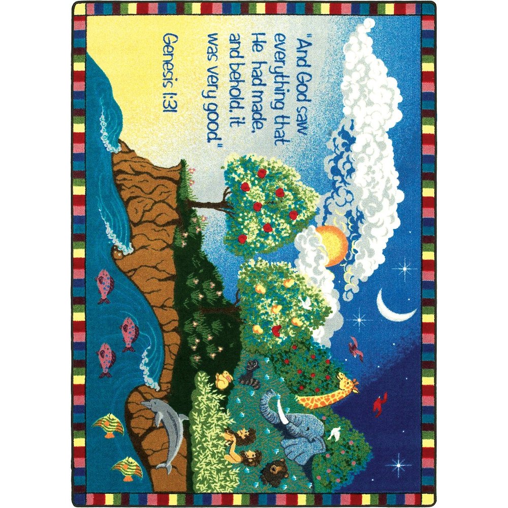 Kid Essentials Creation 3'10" x 5'4" Area Rug in Color Multi. Picture 1