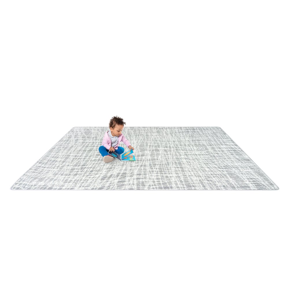 Impressions Crisscross 3'10" x 5'4" Area Rug in Color Morning Fog. Picture 5