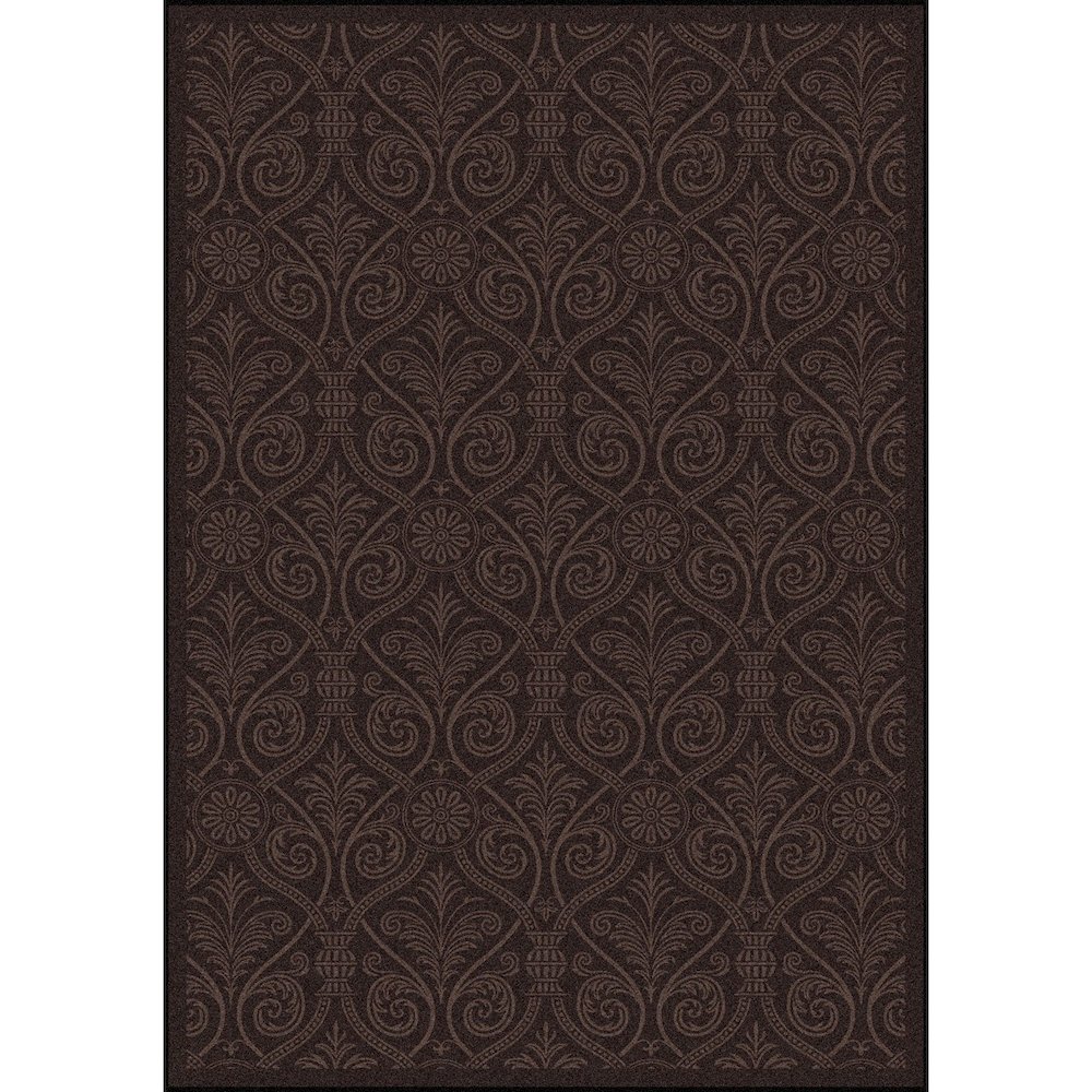 Any Day Matinee Damascus 3'10" x 5'4" Area Rug in Color Brown. Picture 1
