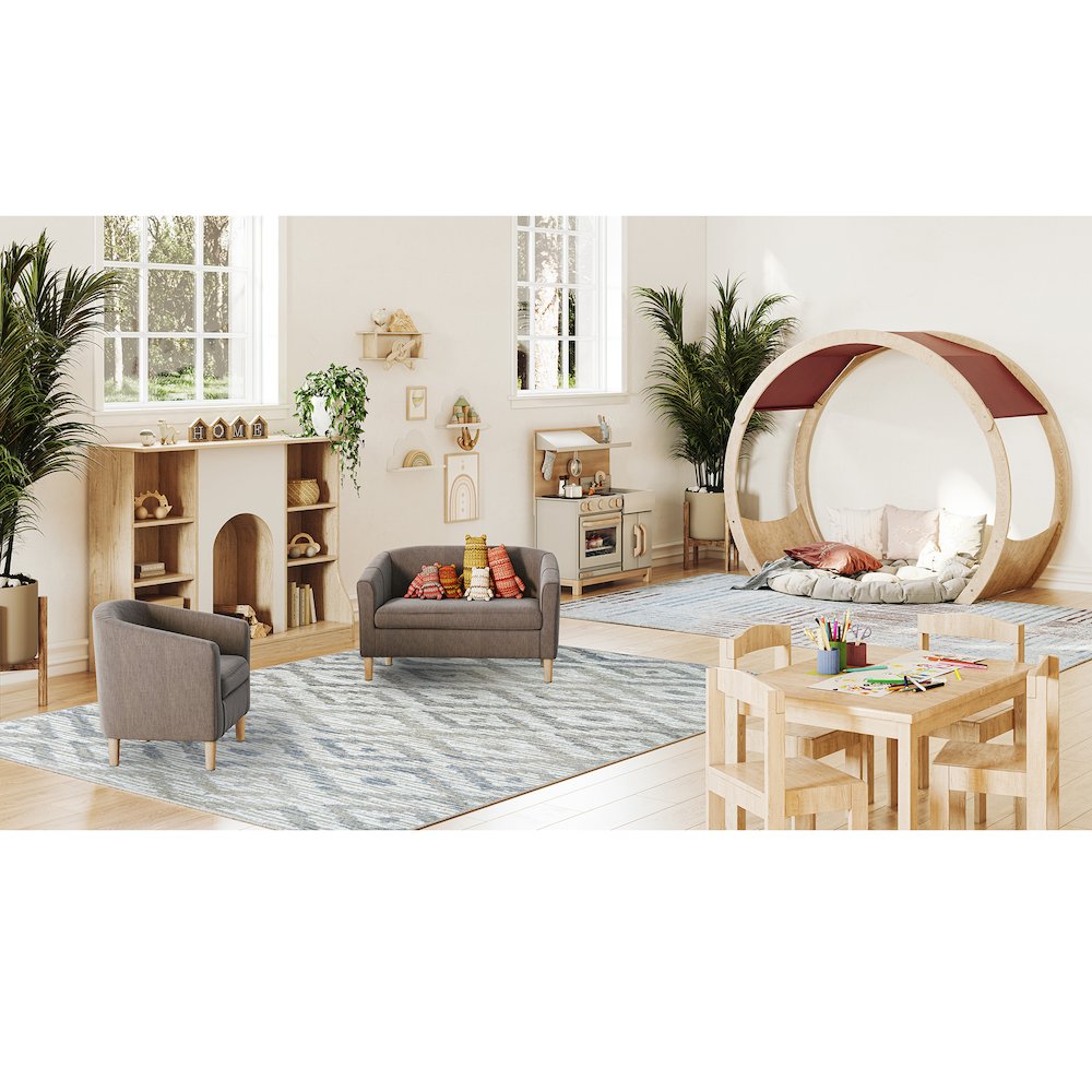 Diamond Oasis 3'10" x 5'4" Area Rug in Color Sandstone. Picture 3