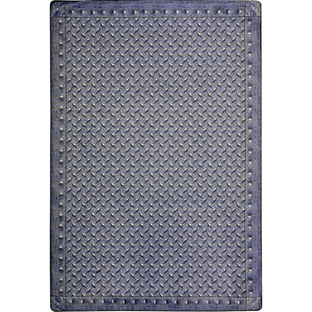 Kaleidoscope Diamond Plate 3'10" x 5'4" Area Rug in Color Lead. Picture 1