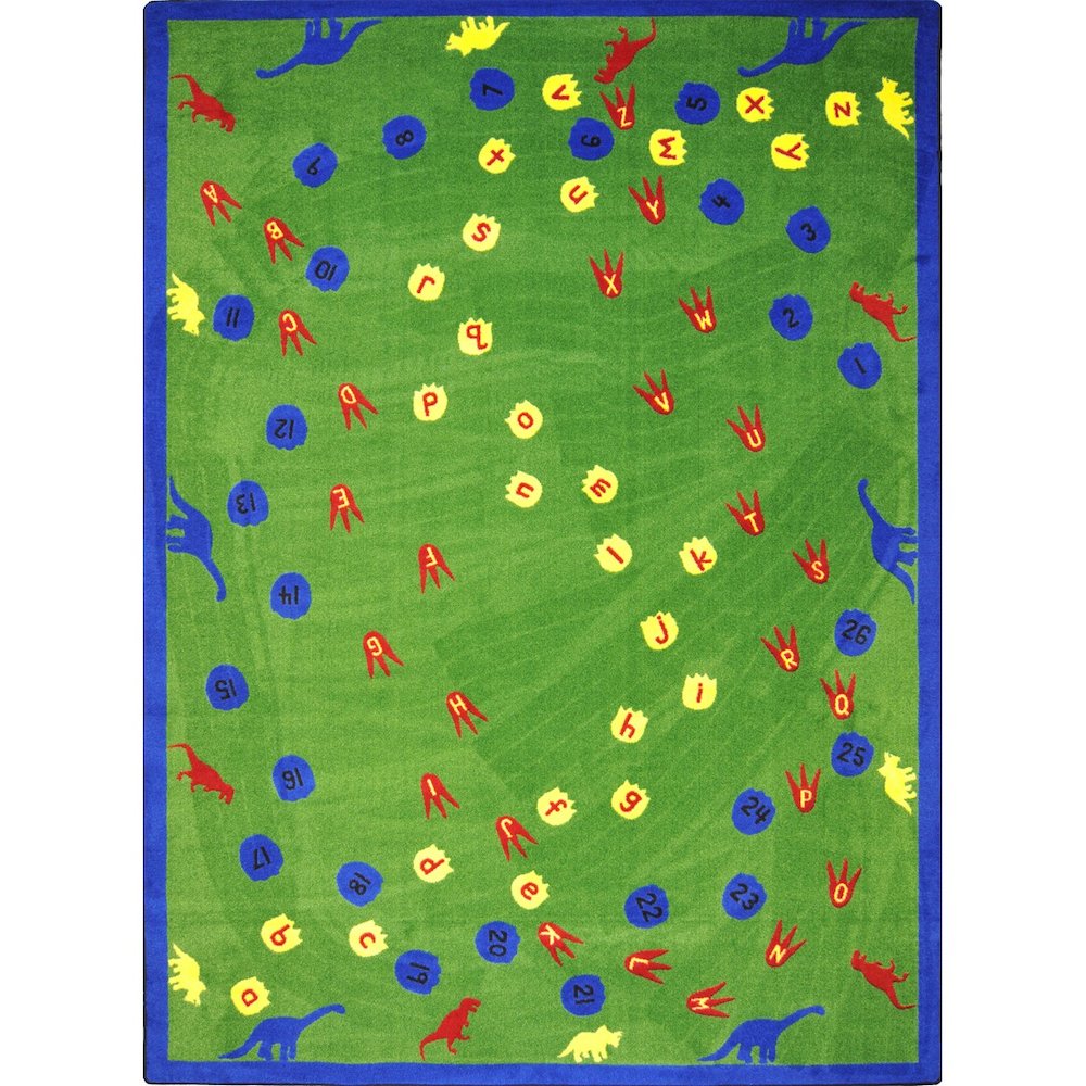Kid Essentials Dinosaur Walk 5'4" x 7'8" Area Rug in Color Multi. Picture 1