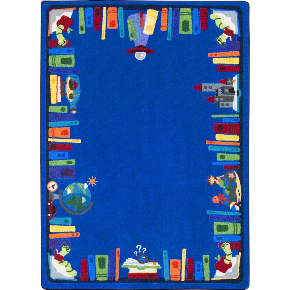 Kid Essentials Discovery Books 5'4" x 7'8" Area Rug in Color Multi. Picture 1