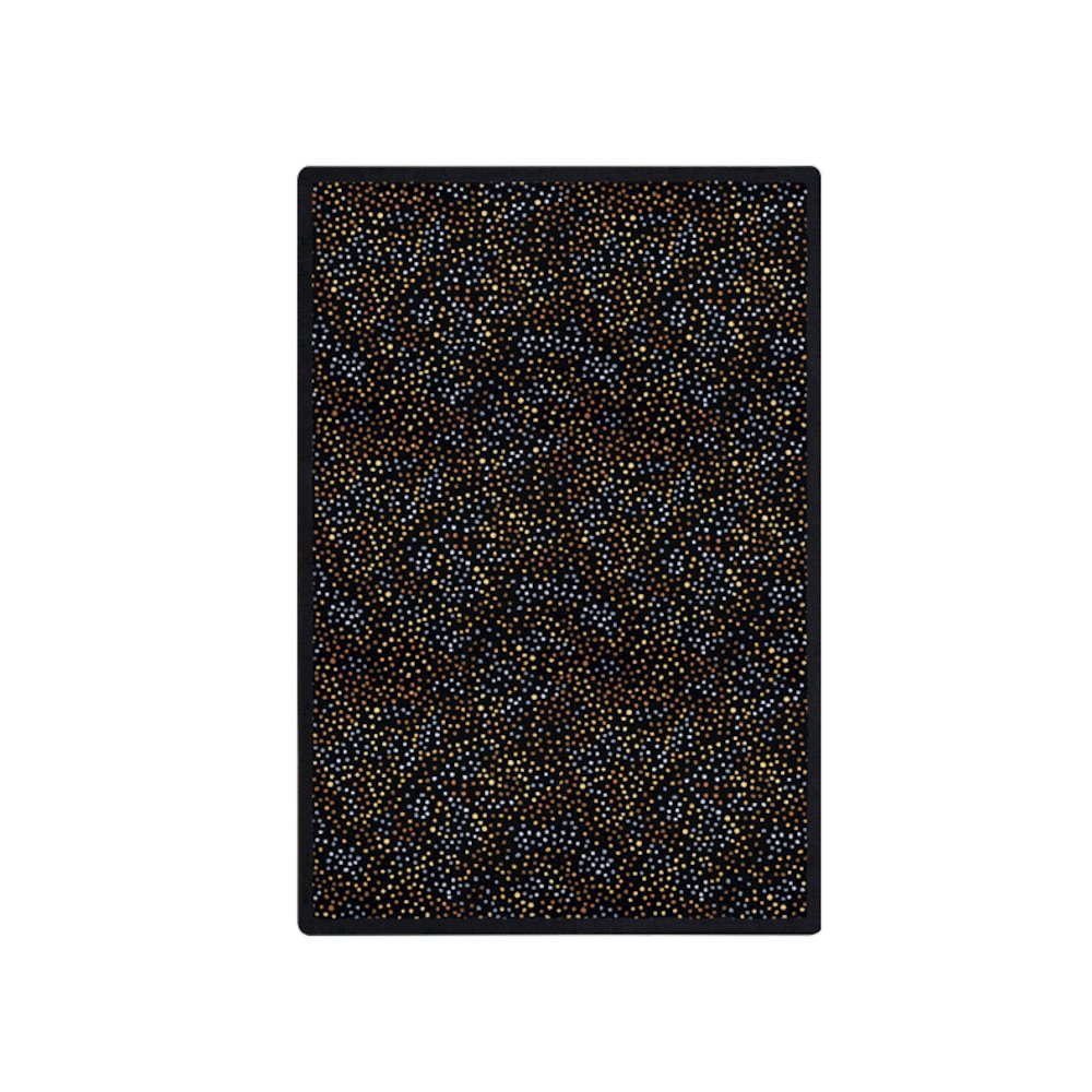 Kaleidoscope Dots Aglow 3'10" x 5'4" Area Rug in Color Gold. Picture 1