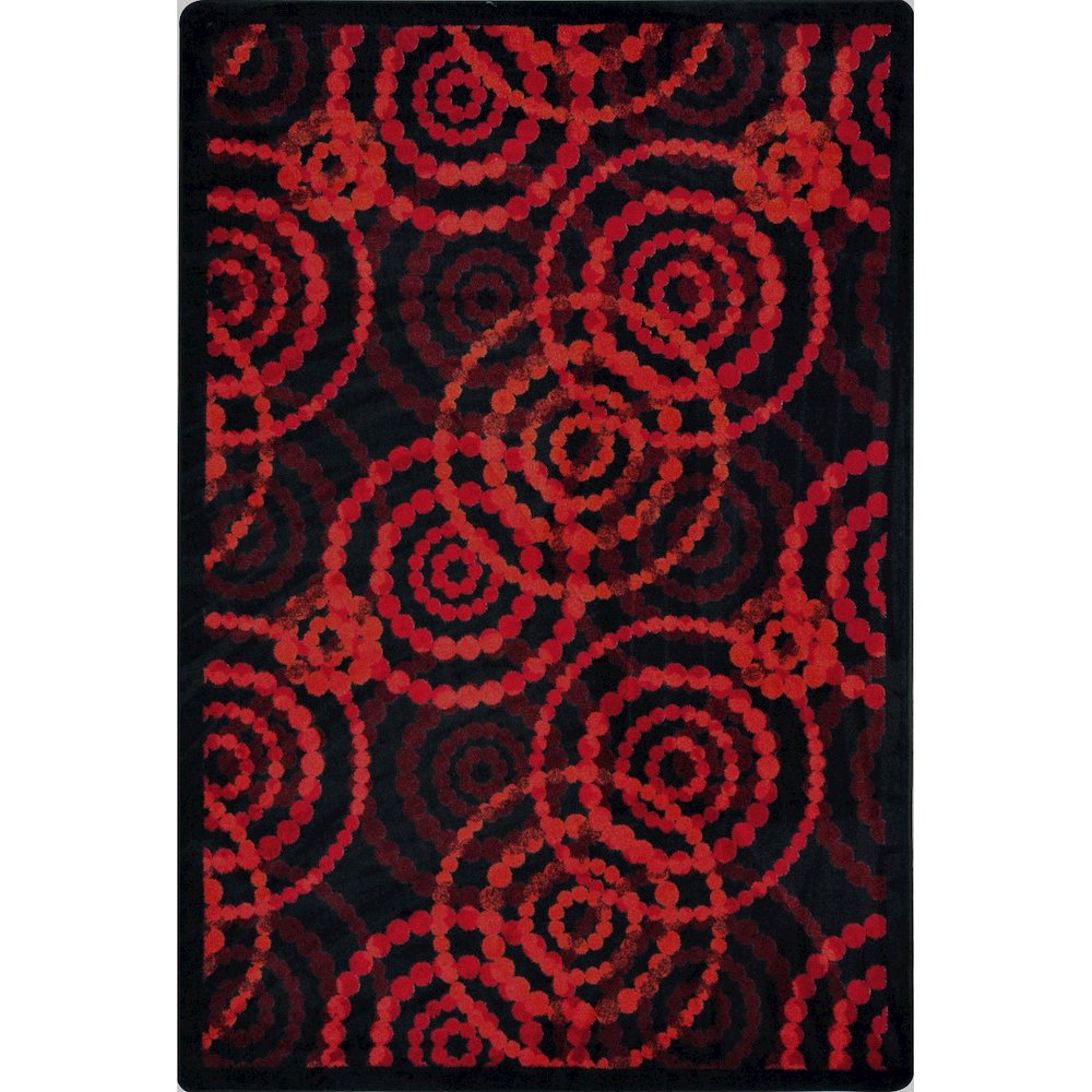 Kid Essentials Dottie 3'10" x 5'4" Area Rug in Color Ruby. Picture 1