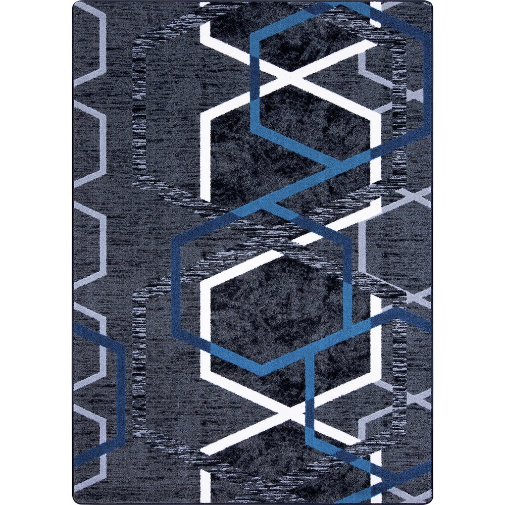 First Take Double Helix 3'10" x 5'4" Area Rug in Color Sapphire. Picture 1